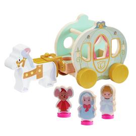 Disney Princess Cinderella Wooden Pumpkin Carriage Playset