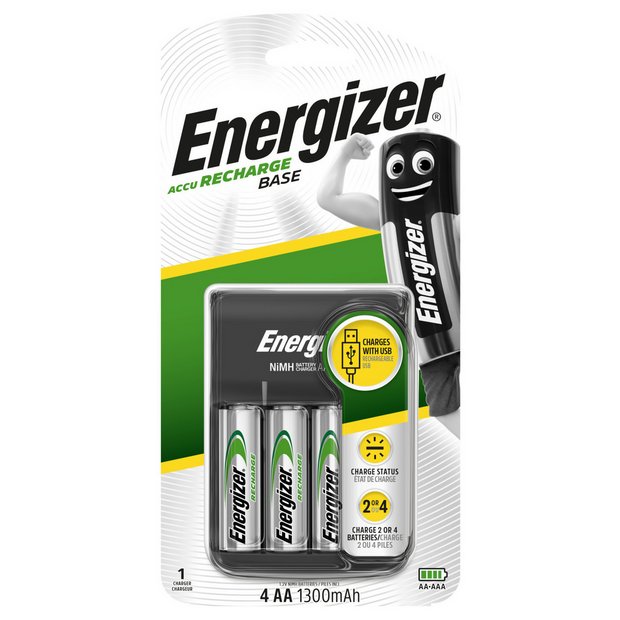 Buy Energizer Recharge Base Charger with 4 AA batteries Battery