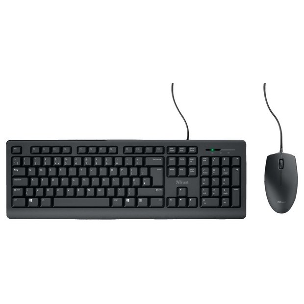 Buy Trust Primo Wired Keyboard and Mouse Deskset PC keyboards