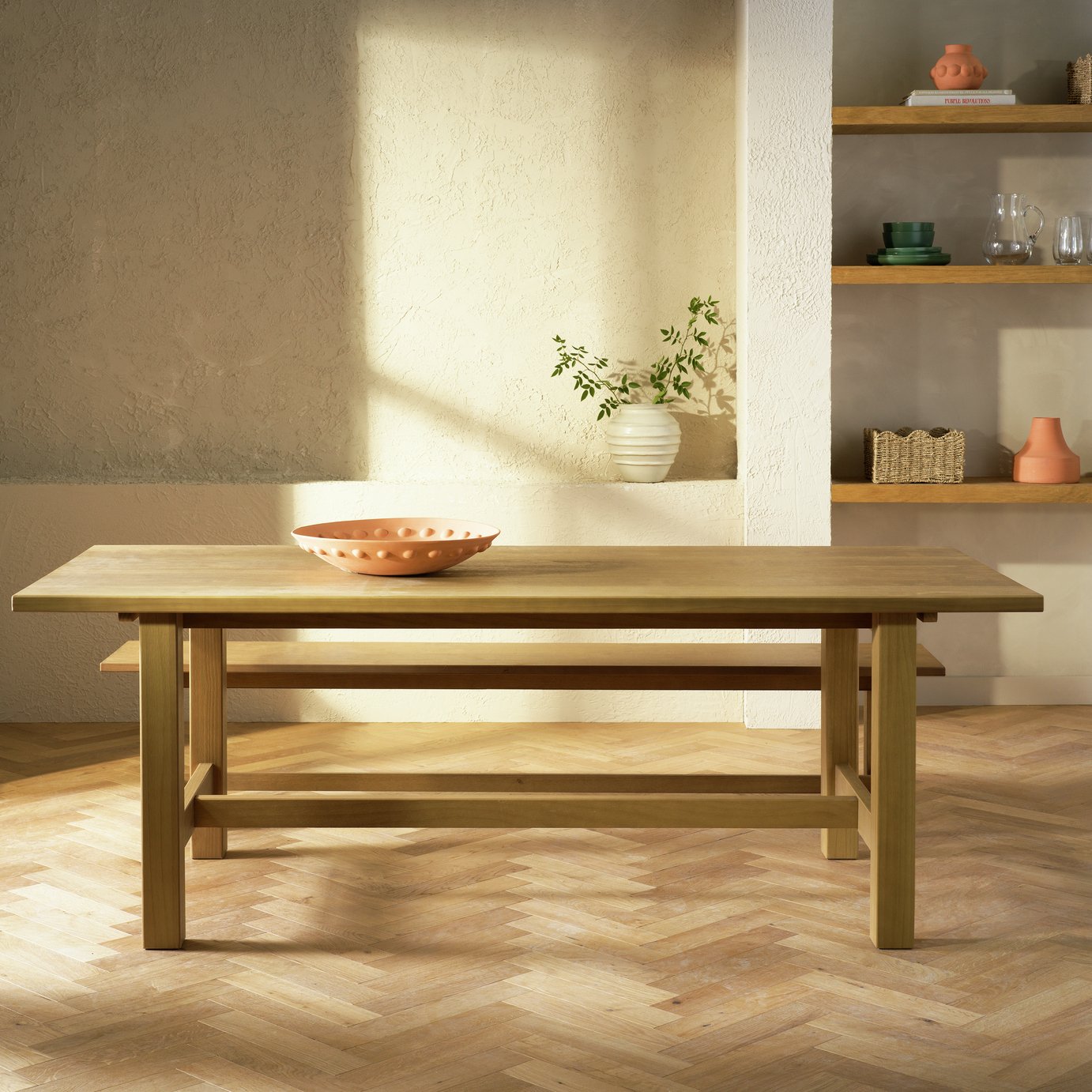 Habitat Denver Solid Wood 8 Seater Refectory Table - Pine