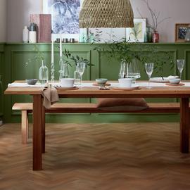 Habitat dining table and bench deals