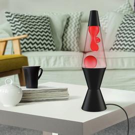 Lava 14.5in Black Lava Lamp - Red and Clear