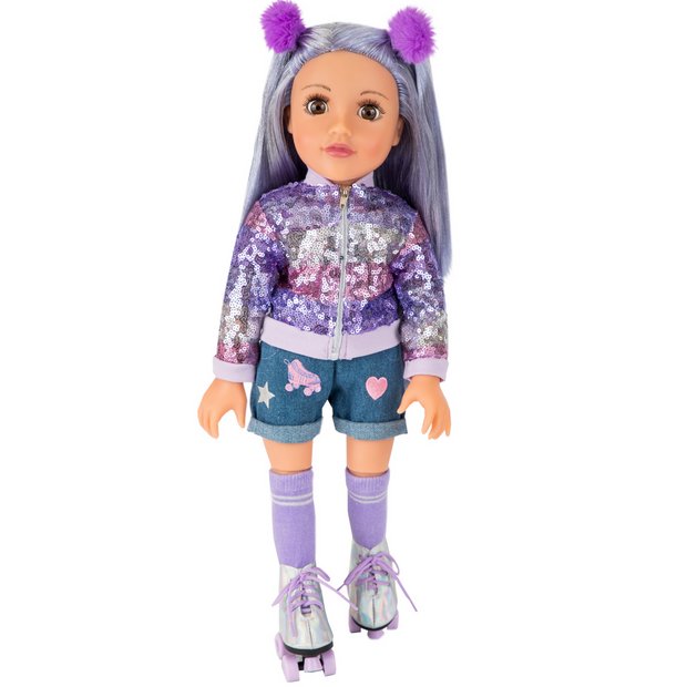 18 Doll Cheer 5 Pc Outfit: Purple – Handmade Designs for Dolls