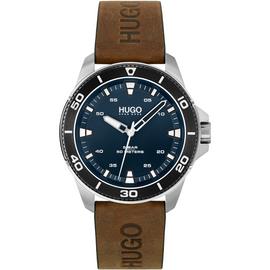 HUGO Streetdiver Men's Brown Leather Strap Watch