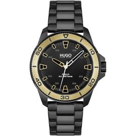 HUGO Streetdiver Men's Black Stainless Steel Bracelet Watch
