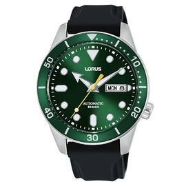 Lorus Men's Automatic Black Silicone Strap Watch