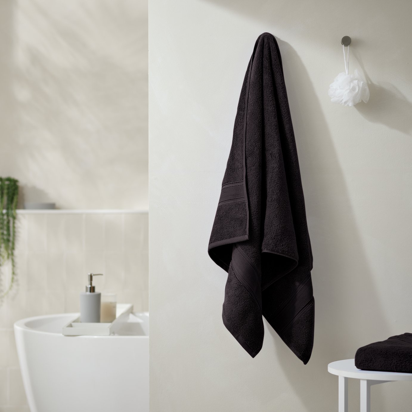 Habitat Supersoft Bath Towel - Black