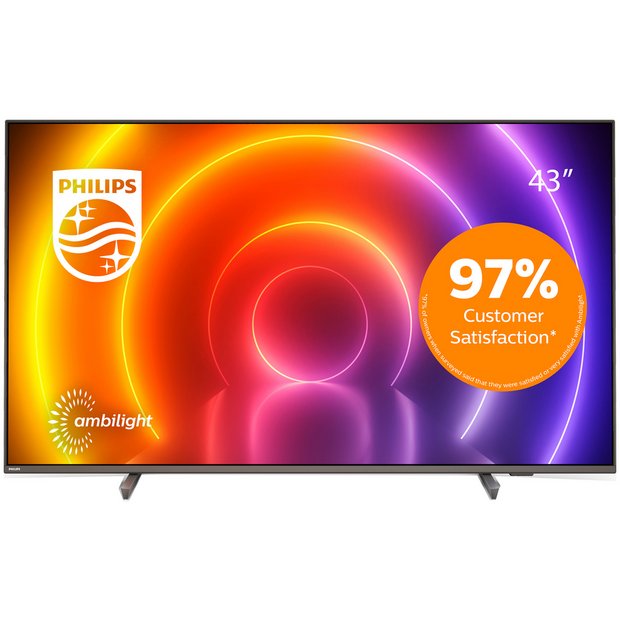 Buy Philips 43 Inch 43PUS8106 Smart 4K UHD HDR LED Ambilight TV | Televisions | Argos