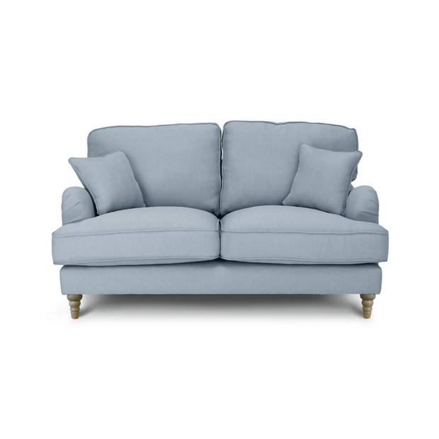 Buy Habitat Matilda 2 Seater Velvet Sofa - Light Blue | Sofas | Habitat