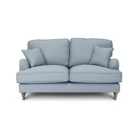Habitat Matilda 2 Seater Velvet Sofa - Light Blue