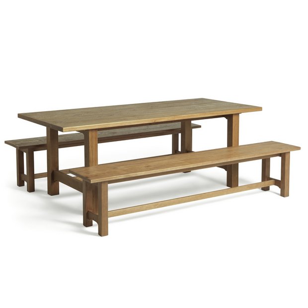 Buy Habitat Denver Solid Wood Dining Table Bench Set Pine