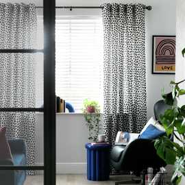Habitat Dalmatian Print Lined Eyelet Curtains