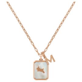 Radley 18ct Rose Gold Plated Silver Initial Charm Pendant M