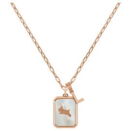 Radley 18ct Rose Gold Plated Silver Initial Charm Pendant L