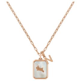Radley 18ct Rose Gold Plated Silver Initial Charm Pendant L