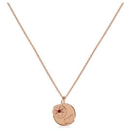 Radley 18ct Rose Gold Plated Silver Charm Pendant - January