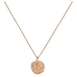 Radley 18ct Rose Gold Plated Silver Charm Pendant - October