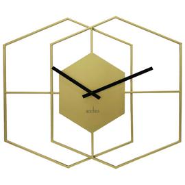 Acctim Addison Geometric Wire Wall Clock - Gold