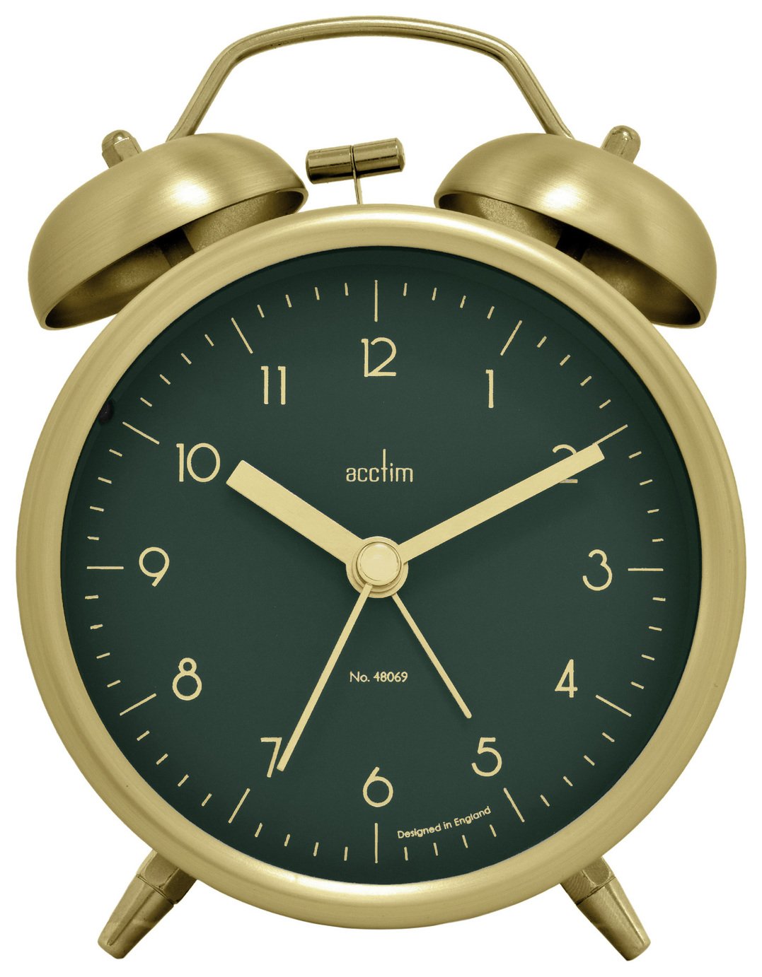 Acctim  Aksel Double Bell Alarm Clock - Brass