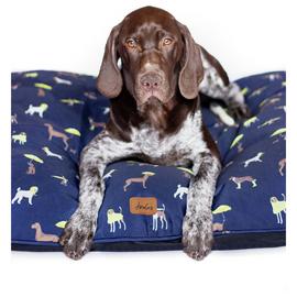 Joules Sleeping Dogs Print Dog Mattress