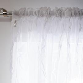 Habitat Sheer Bird Net Pencil Pleat Curtains - White