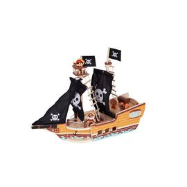 Cocoland Wooden Pirate Ship Dolls Playset