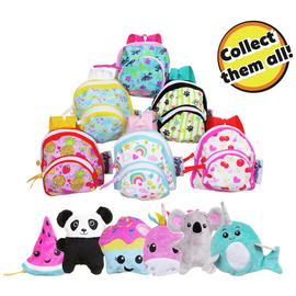 Zipstas Babies 2 in 1 Reversible Girls Backpack to Soft Toy