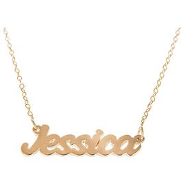 9ct Gold Plated Sterling Silver Personalised Name Necklet