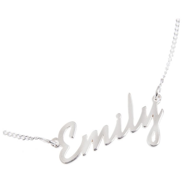 Buy Sterling Silver Personalised Name Chain Adjustable Bracelet