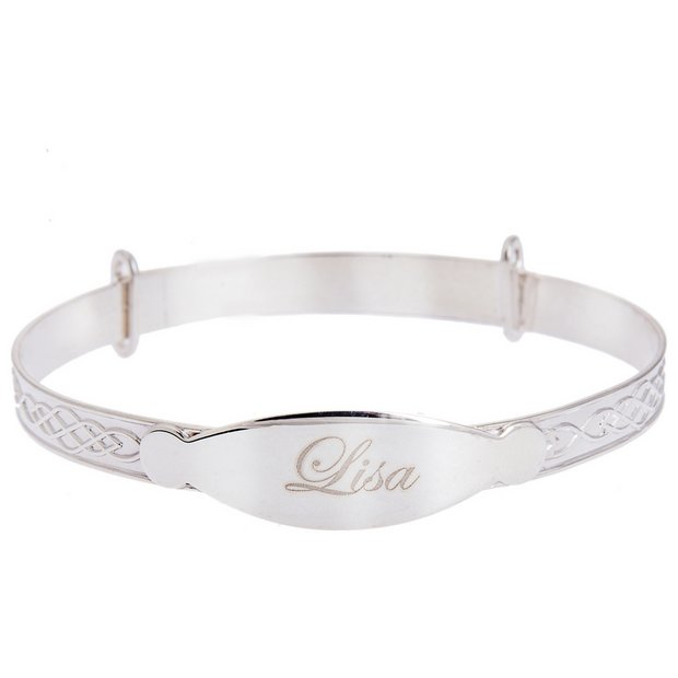 Silver baby cheap bangle argos