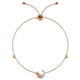 Radley 18ct Rose Gold Silver Plated Moon and Star Bracelet