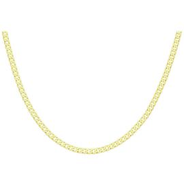 9ct Yellow Gold Italian Diamond Cut Curb 18 Inch Chain