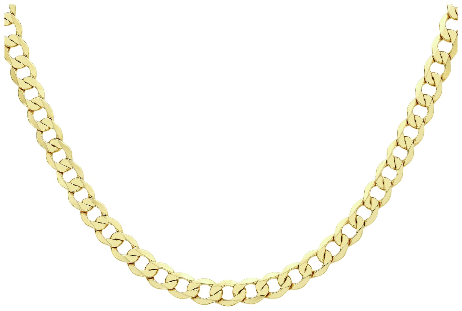 Revere 9ct Yellow Gold Italian Diamond Cut Chain