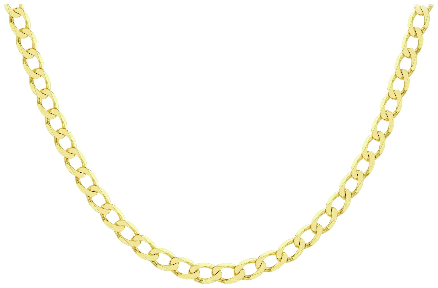 Revere 9ct Yellow Gold Italian Diamond Cut 22 Inch Chain