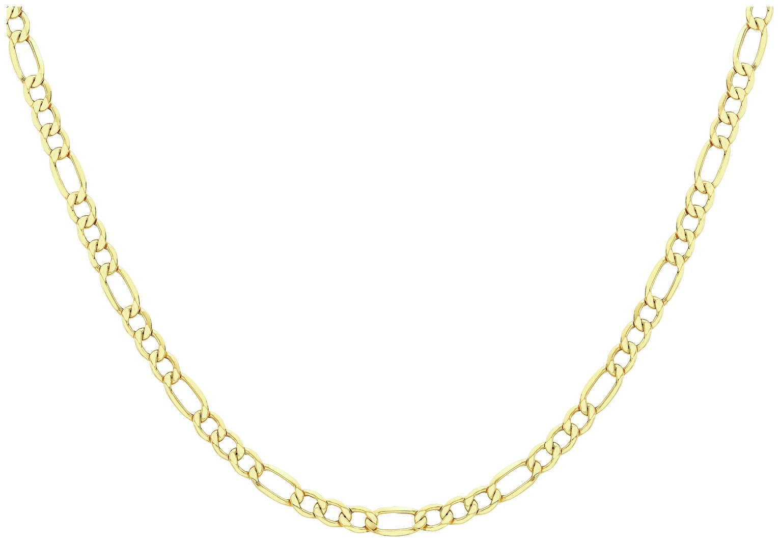 Revere 9ct Yellow Gold Italian Figaro Link 20 Inch Chain