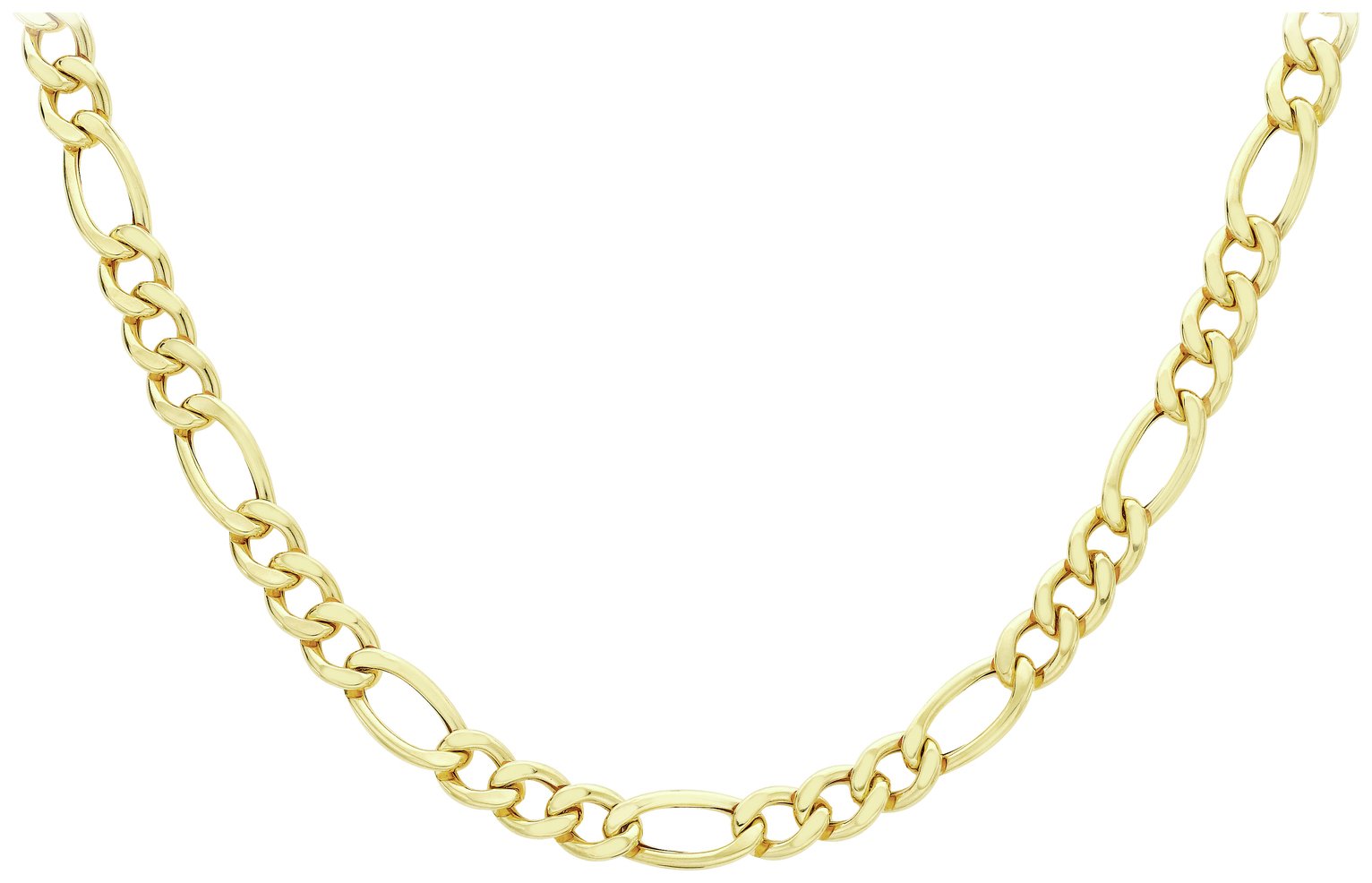Revere 9ct Yellow Gold Italian Figaro Link Chain - 20 Inch 