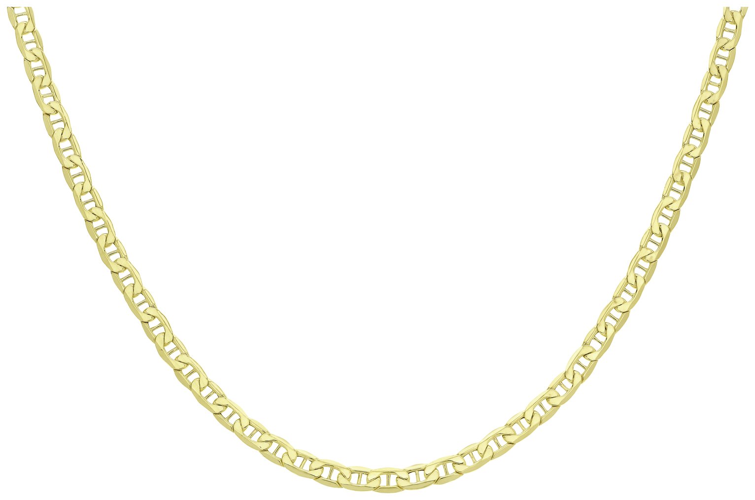 Revere 9ct Yellow Gold Italian Rambo Link 18 Inch Chain