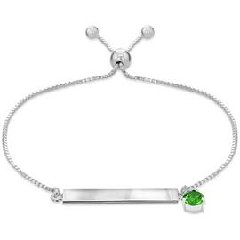 Sterling Silver Personalised Cubic Zirconia Bracelet - May