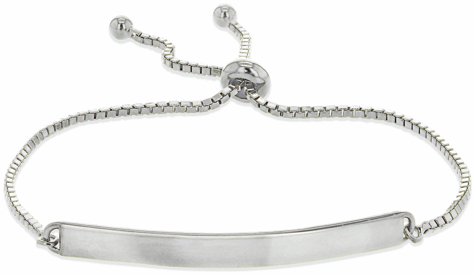 Revere Sterling Silver Personalised Slider ID Bracelet