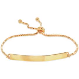18ct Rose Gold Plated Silver Personalised Slider ID Bracelet