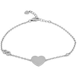 Sterling Silver Personalised Heart Infinity Bracelet