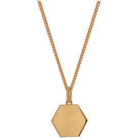 18ct Rose Gold Plated Silver Personalised Hexagon Pendant