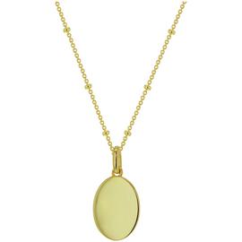 18ct Gold Plated Sterling Silver Personalised Oval Pendant