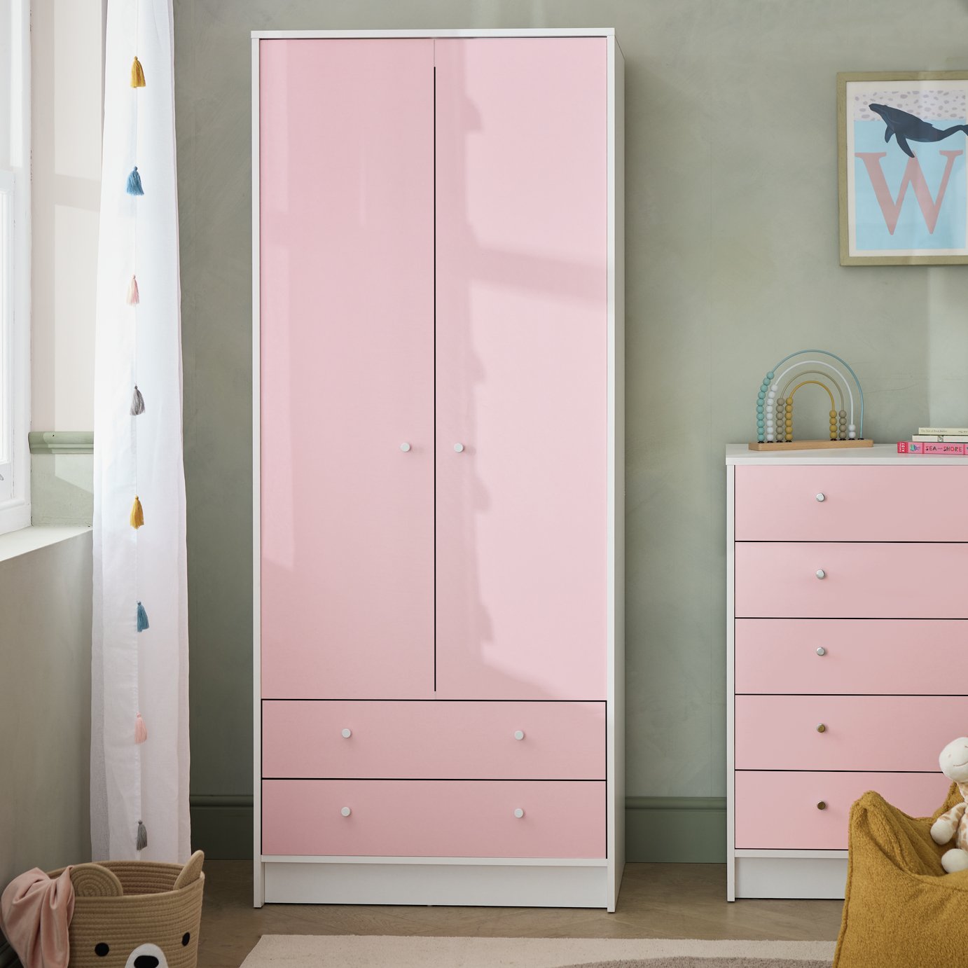 Argos Home Kids Malibu 2 Door 2 Drawer Wardrobe