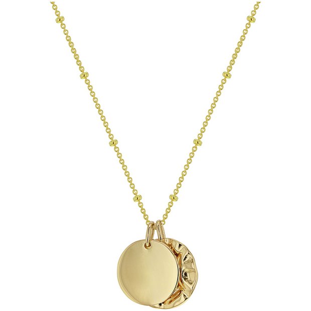 Buy 18ct Gold Plated Sterling Silver Personalised Disc Necklace