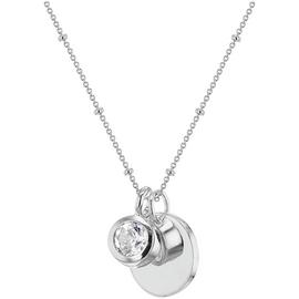 Sterling Silver Personalised Cubic Zirconia Pendant - April