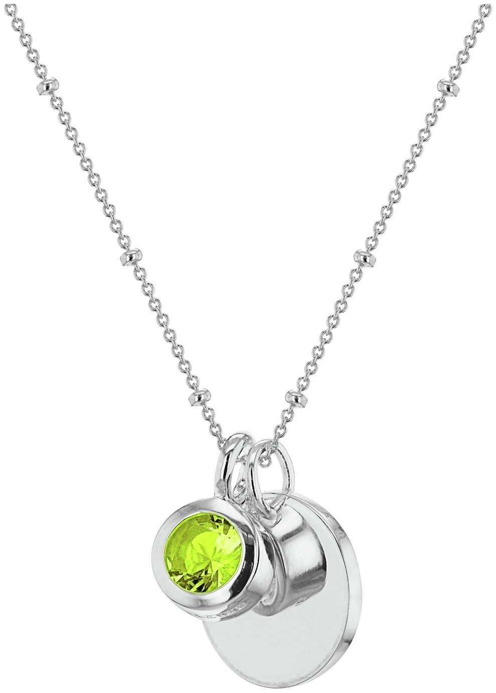 Revere Sterling Silver Personalised Pendant - August