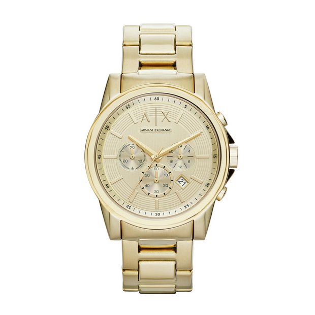 Armani exchange shop gold watch