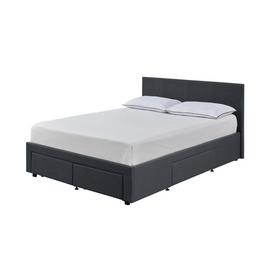 Argos Home Heathdon 4 Drawer Double Fabric Bed Frame - Grey
