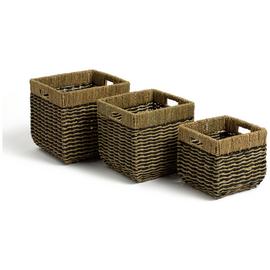 Habitat Pack of 3 Rectangular Baskets